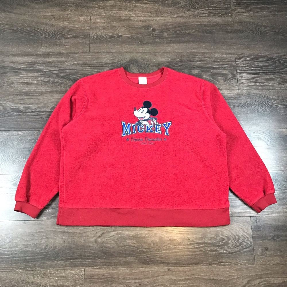 Disney Store Mickey Mouse Classic Character Women’s Vintage 2000’s Red Sweater